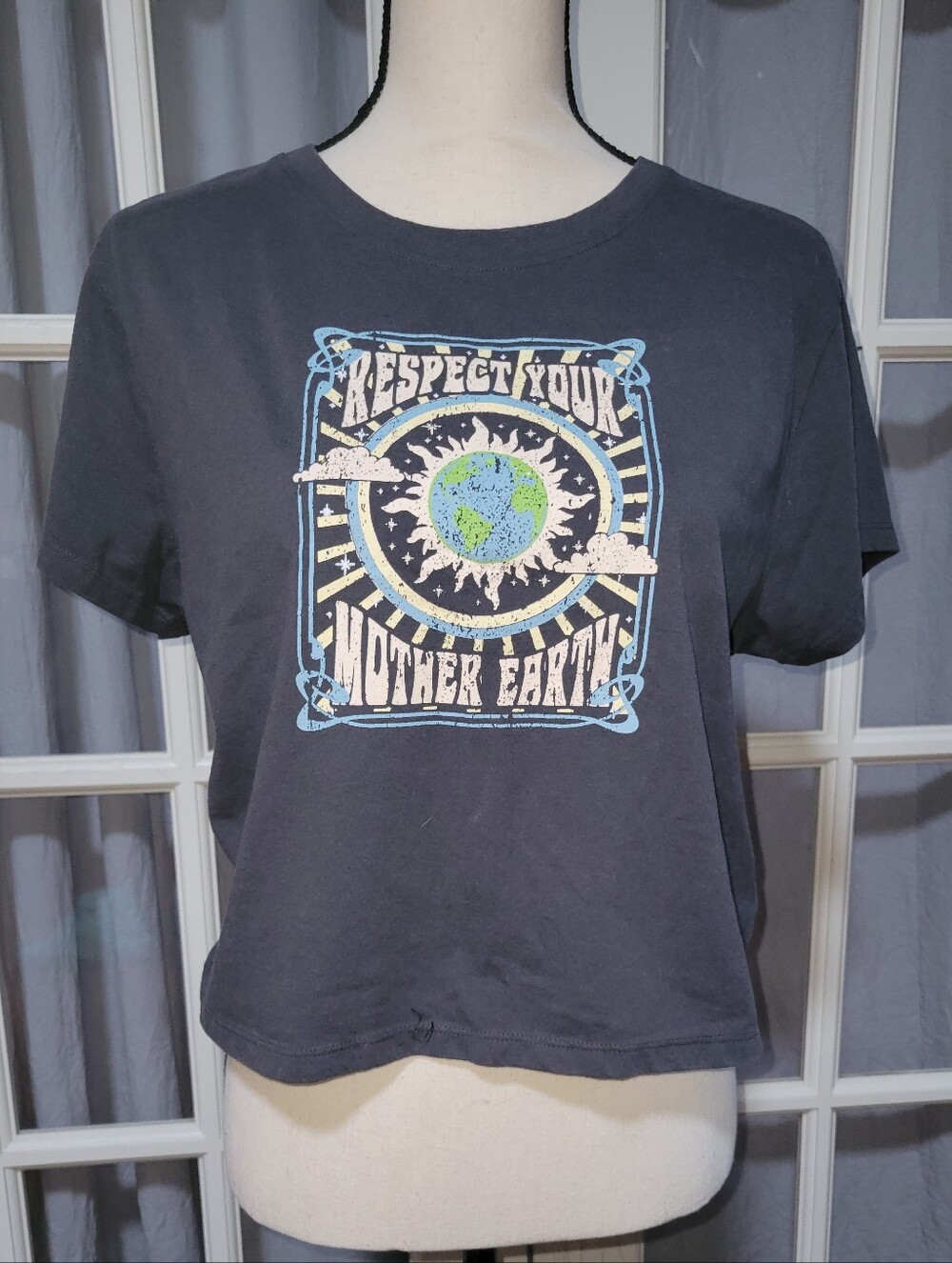 Respect Your Mother Earth Graphic Tee - Black